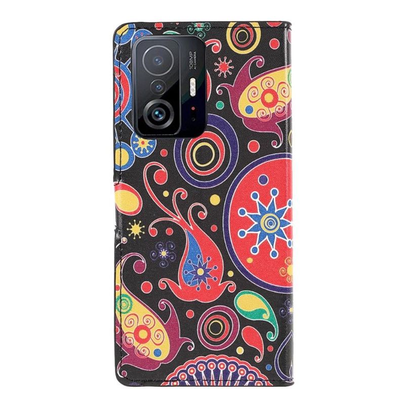 Læder Cover Xiaomi 11T / 11T Pro Original Paisley Blomst