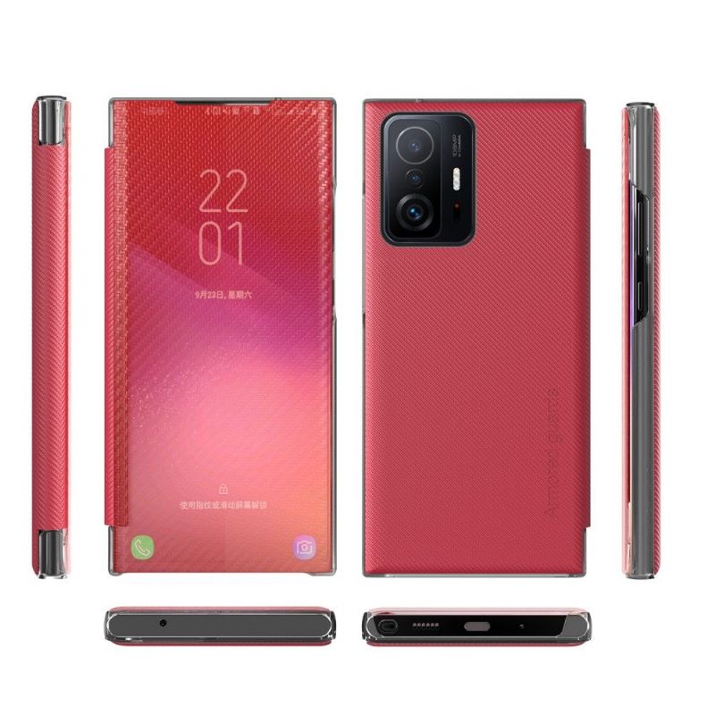 Mobilcover Xiaomi 11T / 11T Pro Flip Cover Kulfiber