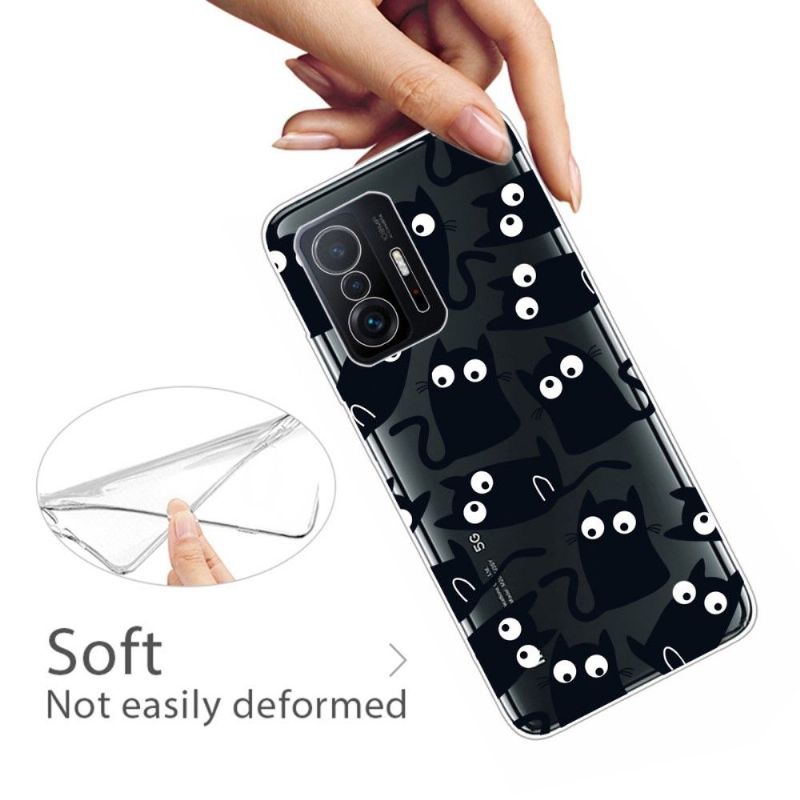 Mobilcover Xiaomi 11T / 11T Pro Original Sorte Katte Illustration