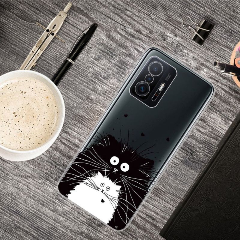 Mobilcover Xiaomi 11T / 11T Pro Sorte Og Hvide Katte