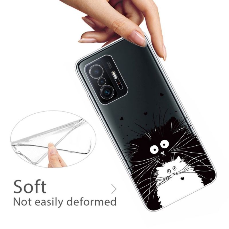 Mobilcover Xiaomi 11T / 11T Pro Sorte Og Hvide Katte