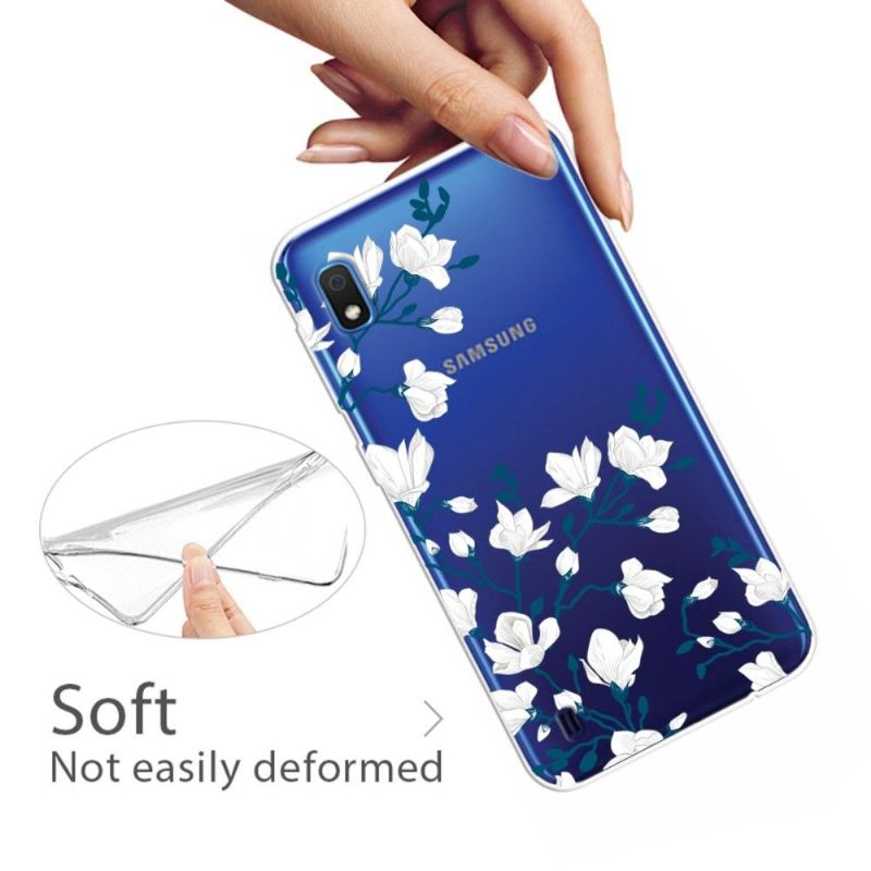 Cover Samsung Galaxy A10 Hvide Blomster