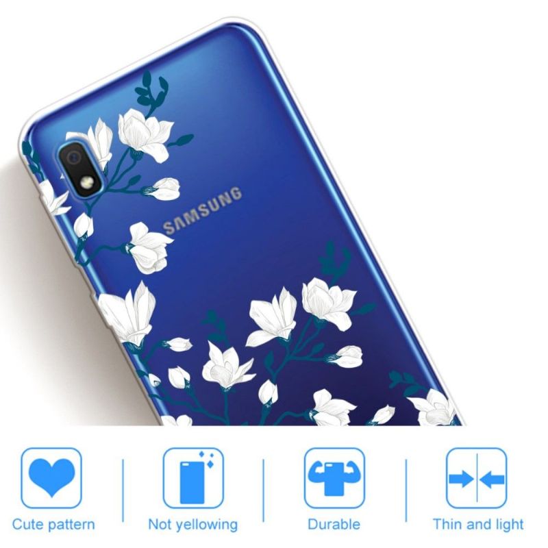 Cover Samsung Galaxy A10 Hvide Blomster