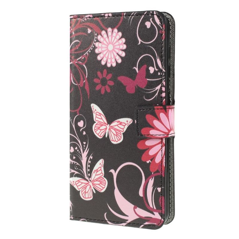 Etui Samsung Galaxy A10 Sommerfugle Og Blomster