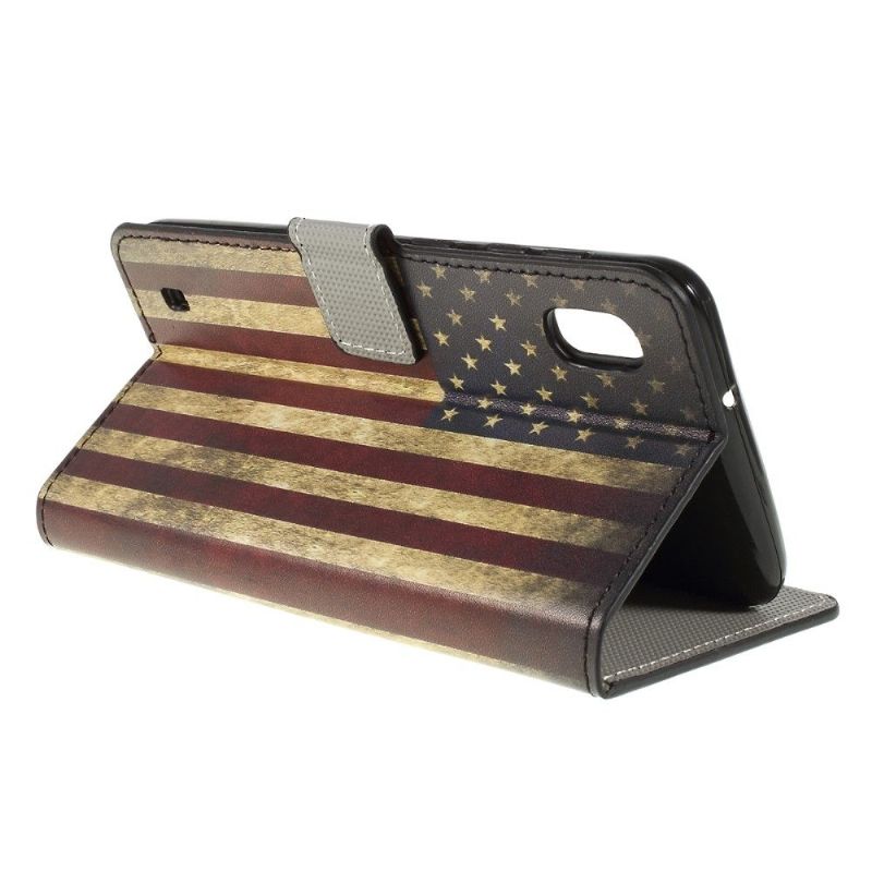 Etui Samsung Galaxy A10 Vintage Amerikansk Flag