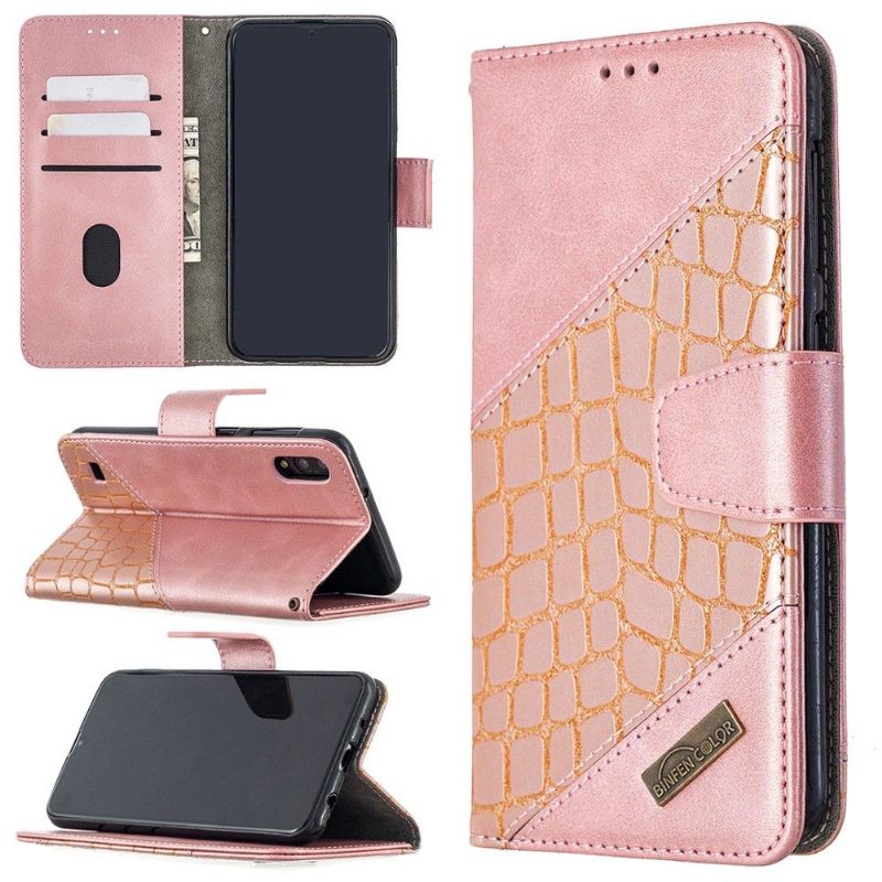 Flip Cover Samsung Galaxy A10 Croc Look Lædereffekt