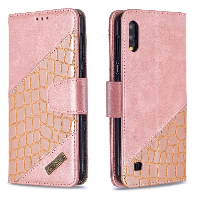 Flip Cover Samsung Galaxy A10 Croc Look Lædereffekt