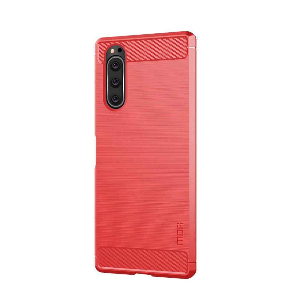 Cover Sony Xperia 5 Hemming Børstet Effekt Mofi