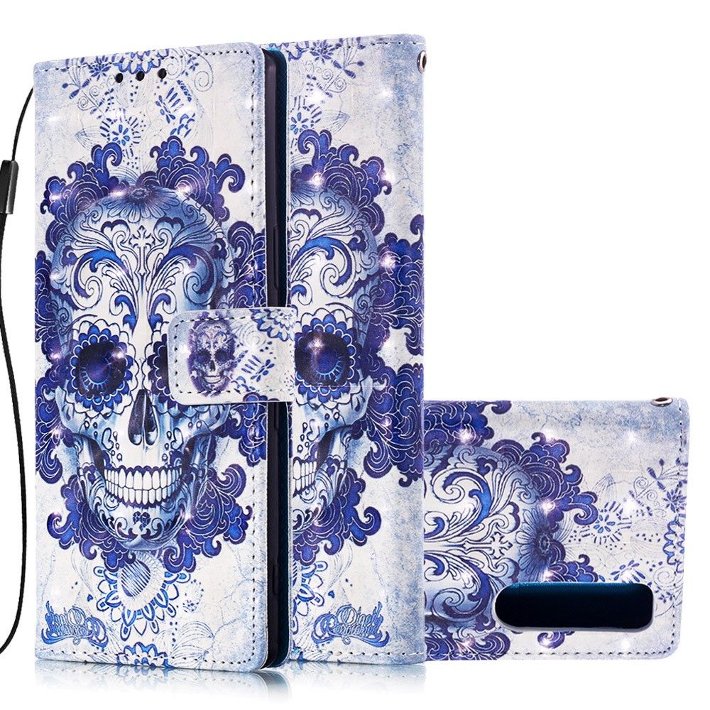 Flip Cover Sony Xperia 5 Calavera Mønster