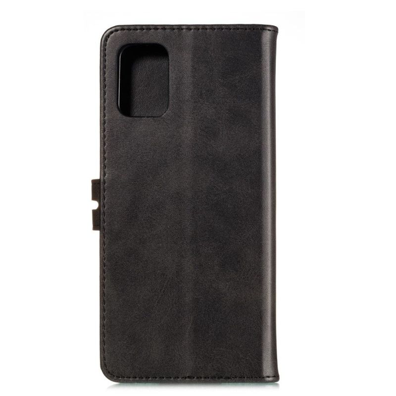 Flip Cover Samsung Galaxy Note 10 Lite Anti-fald Lædereffektkilling - Sort