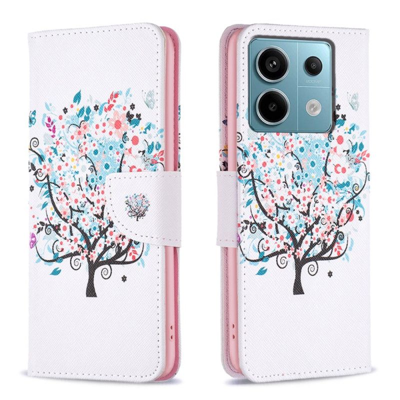 Flip Cover Xiaomi Redmi Note 13 Pro 5g Blomstrende Træ