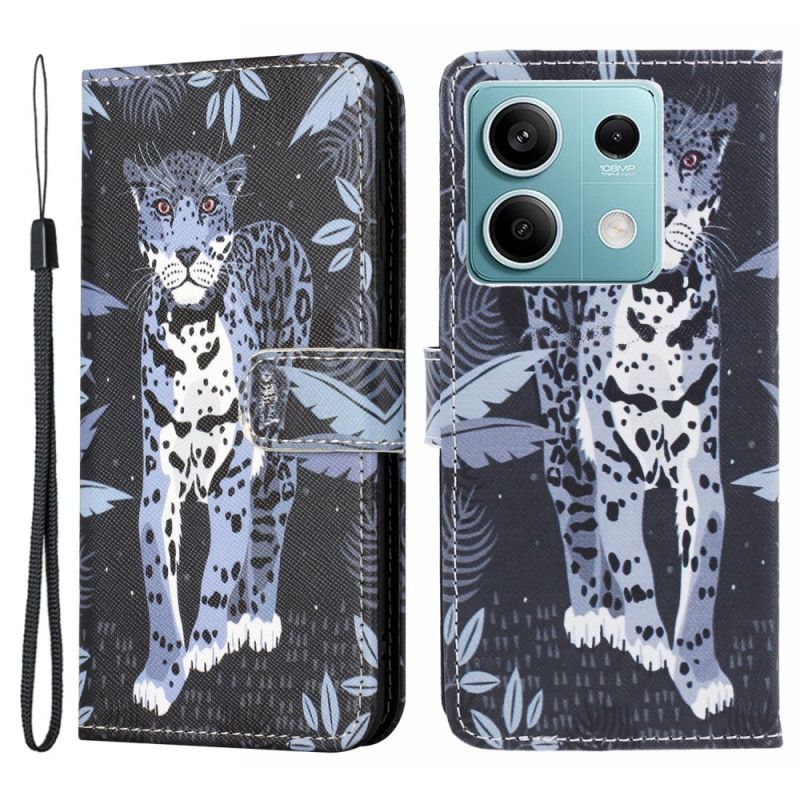 Flip Cover Xiaomi Redmi Note 13 Pro 5g Leopard Med Rem