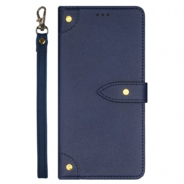 Læder Cover Xiaomi Redmi Note 13 Pro 5g Telefon Etui Idewei Dekorative Nitter