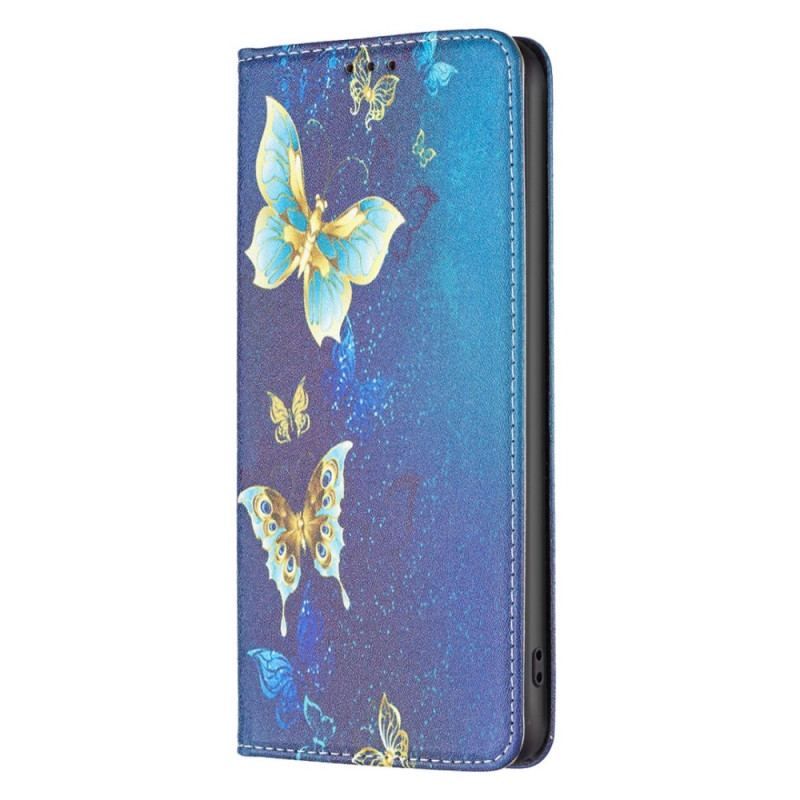 Cover iPhone 14 Pro Flip Cover Sommerfugle