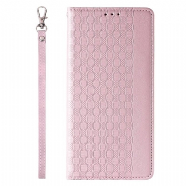 Cover iPhone 14 Pro Med Snor Flip Cover Vintage Strappy