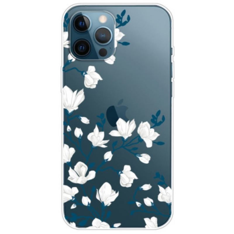 Cover iPhone 14 Pro Sømløse Hvide Blomster