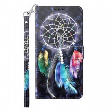 Læder Cover iPhone 14 Pro Med Snor Strap Dream Catcher