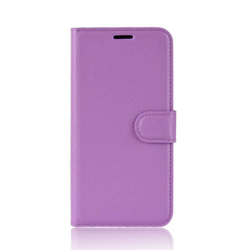 Flip Cover Samsung Galaxy S20 Plus / S20 Plus 5G Klassisk Litchi Imiteret Læder