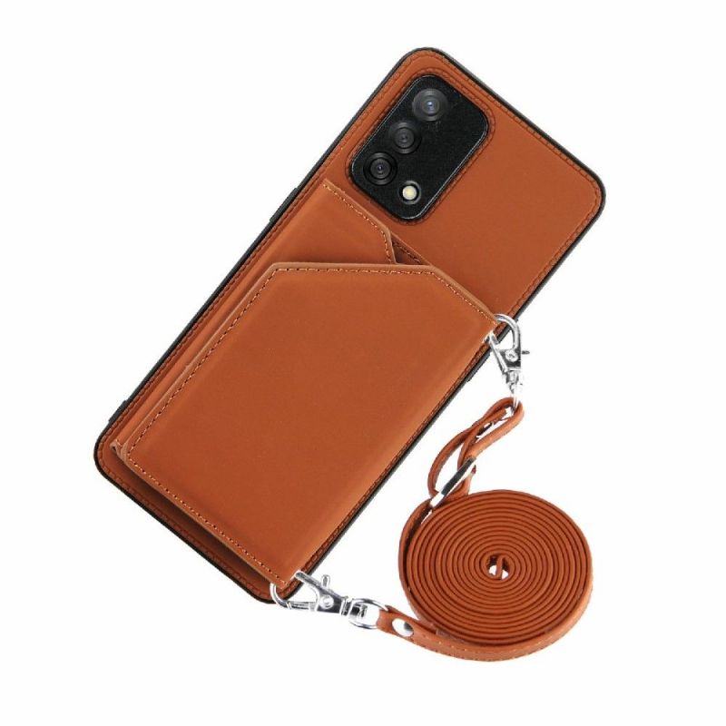 Cover Oppo A74 4G Aude Multi-compartment Lanyard