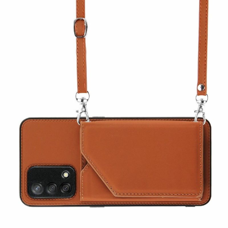 Cover Oppo A74 4G Aude Multi-compartment Lanyard