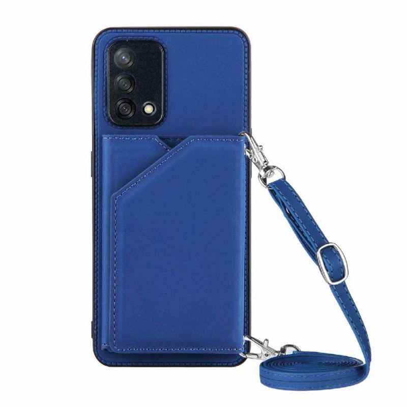 Cover Oppo A74 4G Aude Multi-compartment Lanyard