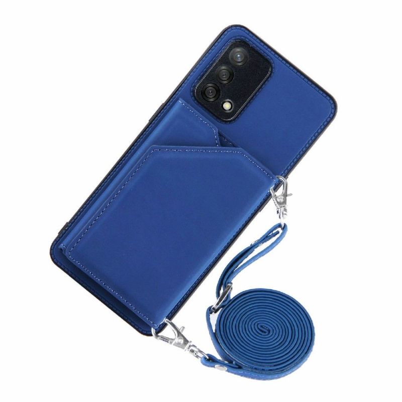 Cover Oppo A74 4G Aude Multi-compartment Lanyard