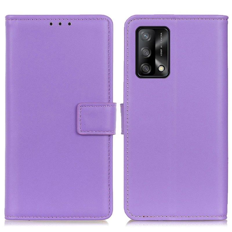 Flip Cover Oppo A74 4G Basic Imiteret Læder