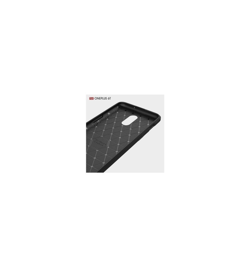 Cover OnePlus 6T Børstet Carbon Gel