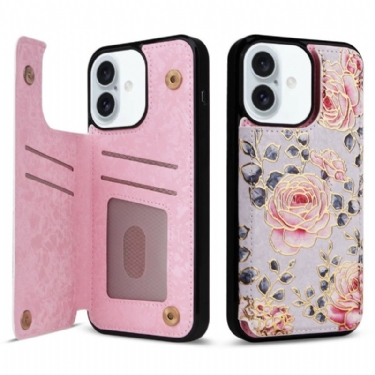 Cover iPhone 16 Plus Blomster Rfid-beskyttelse