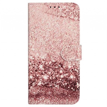 Flip Cover iPhone 16 Plus Pink Marmormønster