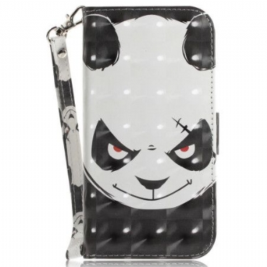 Flip Cover iPhone 16 Plus Vred Panda Med Rem