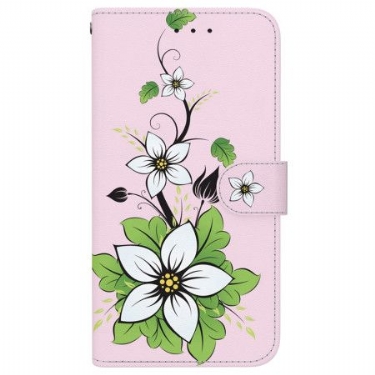 Flip Cover Til iPhone 16 Plus Lilje Med Rem