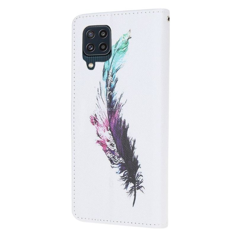 Flip Cover Samsung Galaxy M32 Anti-fald Fjer