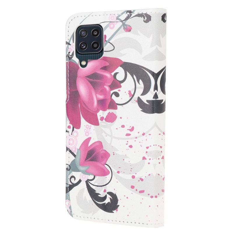 Flip Cover Samsung Galaxy M32 Anti-fald Lotusblomster