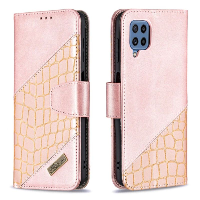 Flip Cover Samsung Galaxy M32 Croc Aspect Lædereffekt