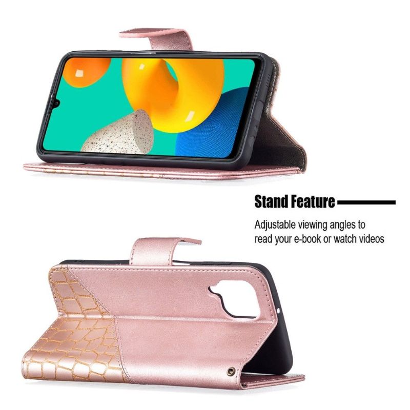 Flip Cover Samsung Galaxy M32 Croc Aspect Lædereffekt