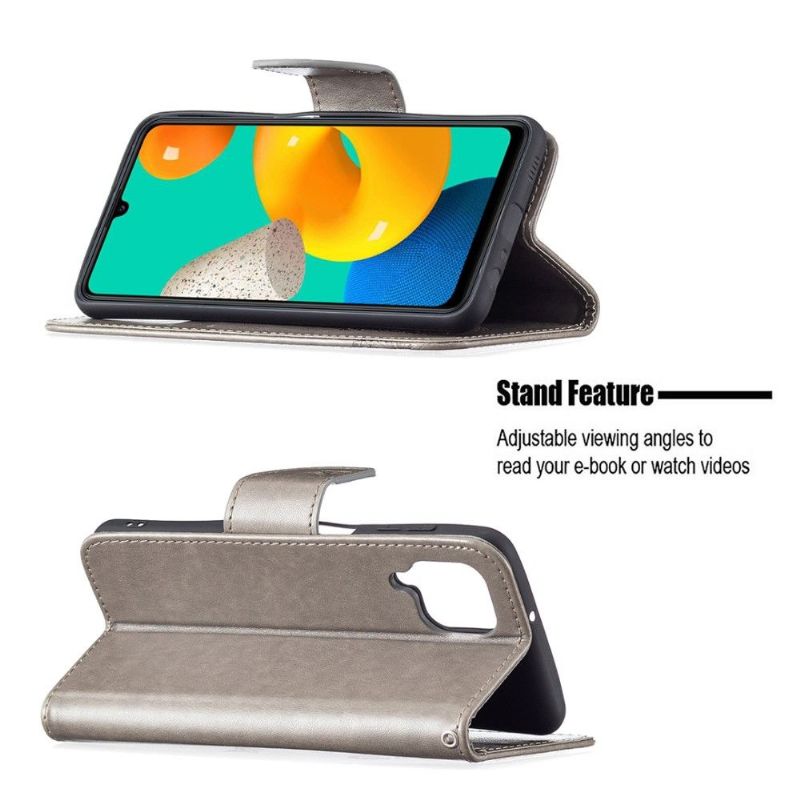 Flip Cover Samsung Galaxy M32 Support Funktion Sommerfugle