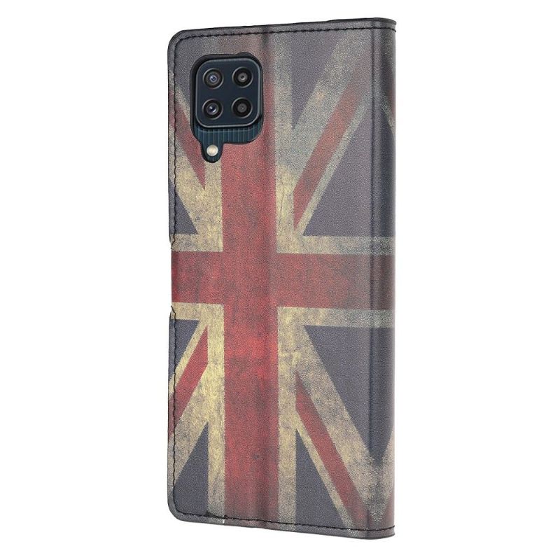 Flip Cover Samsung Galaxy M32 Vintage Amerikansk Flag