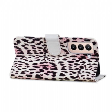 Flip Cover Samsung Galaxy S21 Plus 5G Leopardmønster