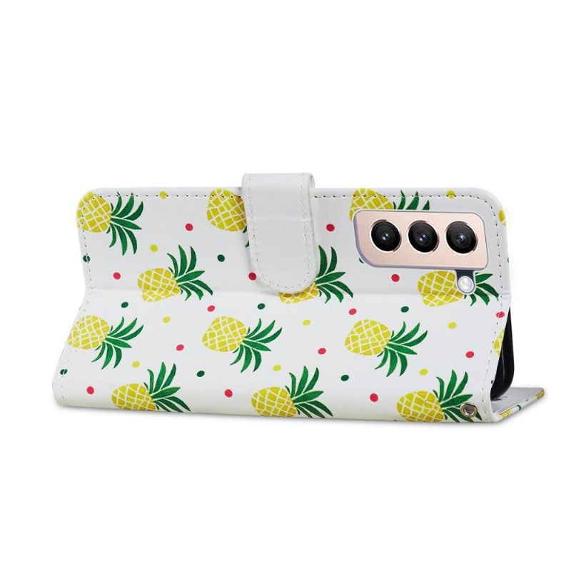 Læder Cover Samsung Galaxy S21 Plus 5G Ananas