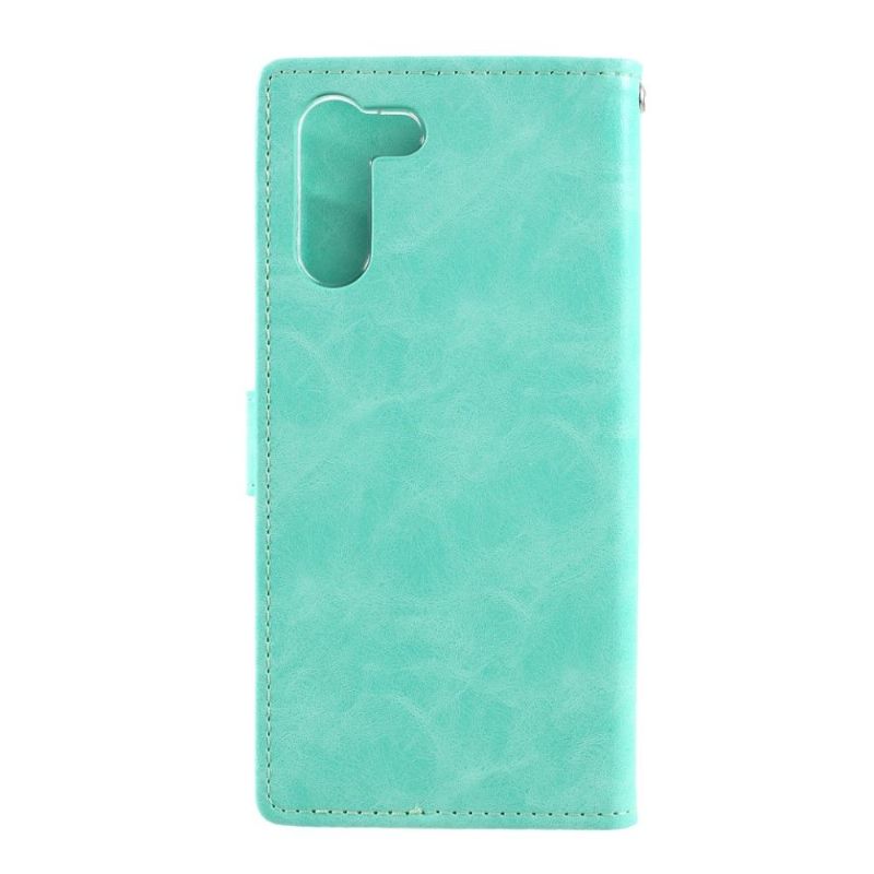 Læder Cover Samsung Galaxy S21 Plus 5G Original Mercury Blue Moon Imiteret Læder