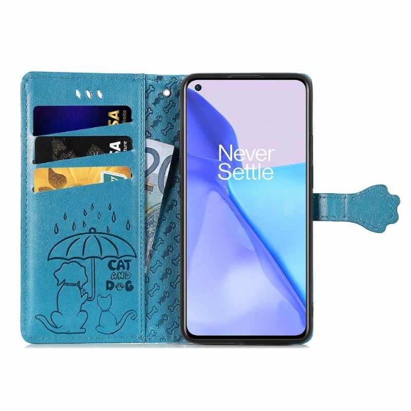 Flip Cover OnePlus 9 Prægede Dyr