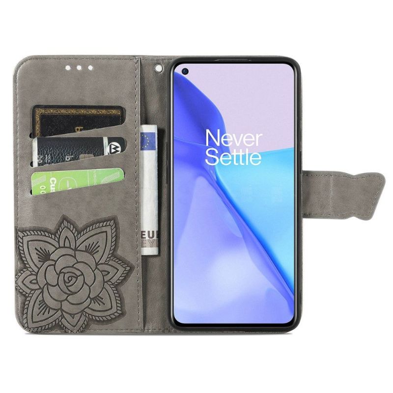 Flip Cover OnePlus 9 Præget Sommerfugl