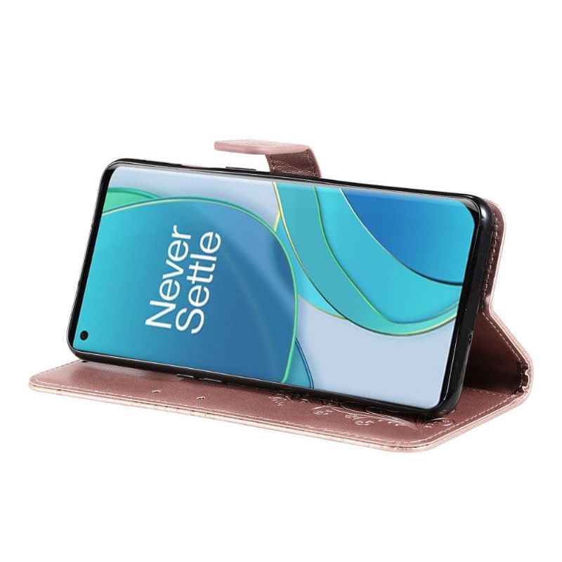 Flip Cover OnePlus 9 Supportfunktion Sommerfugle