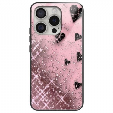 Cover iPhone 16 Pro Hjerter Af Hærdet Glas