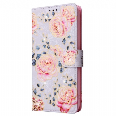 Flip Cover iPhone 16 Pro Floral Rfid Blocker Wallet