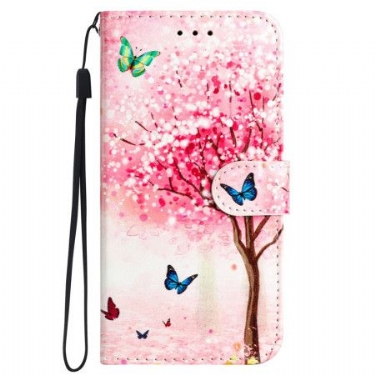 Flip Cover iPhone 16 Pro Kirsebærblomstmønster