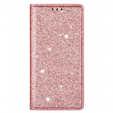 Læder Cover iPhone 16 Pro Glitter