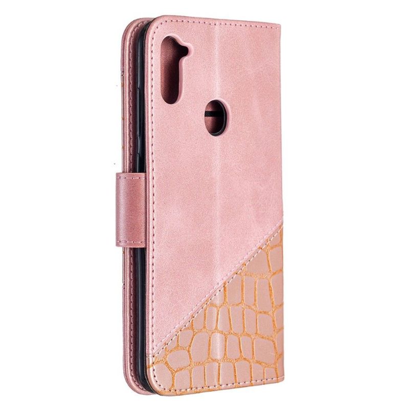 Flip Cover Samsung Galaxy M11 Croc Look Lædereffekt