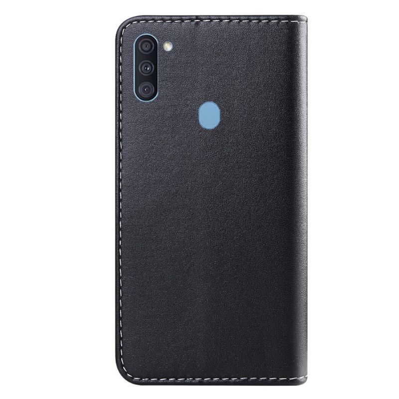 Flip Cover Samsung Galaxy M11 Tricolor Imiteret Lædersøm